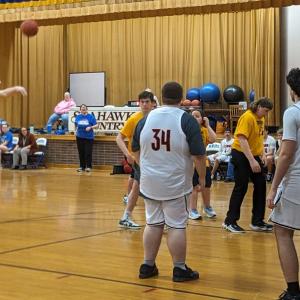 Eddie Carpenter nails a 3-pointer in the March 4 matchup with Lisbon. CANDI JONETH/Boothbay Register CANDI JONETH/Boothbay Register