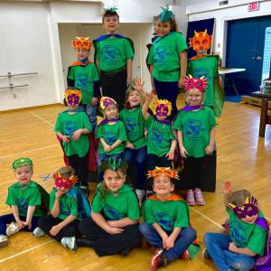 The cast of "A Day With Dinosaurs." Courtesy of Emily Mirabile