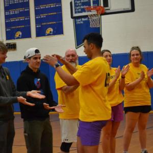 Yellow team introductions. KEVIN BURNHAM/Boothbay Register
