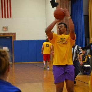 Luke Morley takes a 3-pointer. KEVIN BURNHAM/Boothbay Register