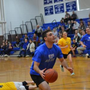 Ryan Amaral drives to the basket. KEVIN BURNHAM/Boothbay Register