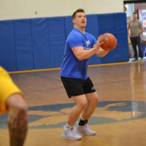 Hunter Crocker lines up a 3. KEVIN BURNHAM/Boothbay Register