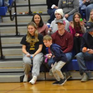 Getting ready to "huck a hawk." KEVIN BURNHAM/Boothbay Register