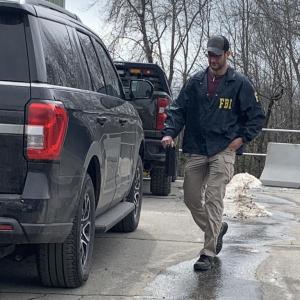 An FBI representative at the transfer station March 26. BILL PEARSON/Boothbay Register An FBI representative at the transfer station March 26. BILL PEARSON/Boothbay Register