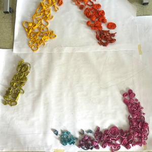 The collaborative art project between BRES students will be on display at the Boothbay Region Art Foundation. Courtesy of Jessica Nadeau