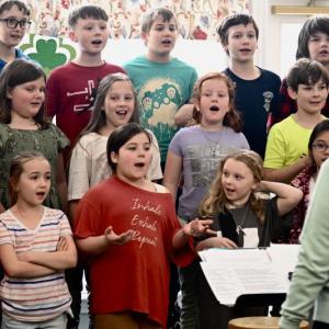 The WES chorus under the direction of Carole Drury performs at St. Andrews Village. Bob Crink photo The WES chorus under the direction of Carole Drury performs at St. Andrews Village. Bob Crink photo