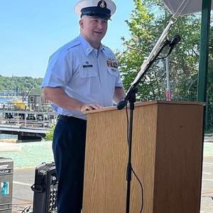 Ryan Smith at Coast Guard Station Boothbay Harbor. Courtesy of Ryan Smith