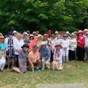 Garden Club members in the Boothbay Memorial Garden. Courtesy photo