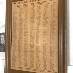 A 1917 petition signed by local women showing support for a suffrage referendum. ISABELLE CURTIS/Boothbay Register