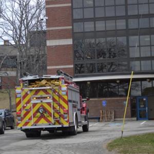 Boothbay Harbor Fire at Boothbay Region High School on April 11. KEVIN BURNHAM/Boothbay Register