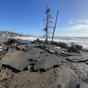 Storm damage on Ocean Point in Boothbay from the 2023-2024 winter storms. File photo