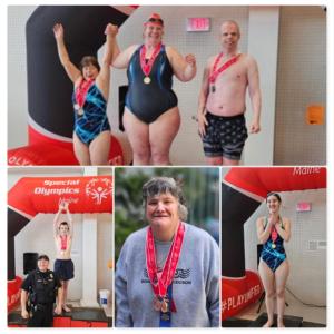 Boothbay Special Olympic swimmers. Courtesy of Toby LeConte