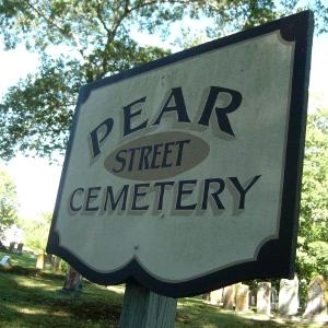 Pear Street sign