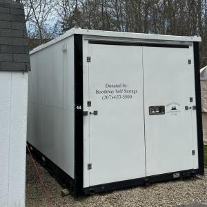 The storage unit donated to Legion Post 36. Courtesy of Linda Harriman