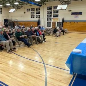 Residents at the CSD annual budget meeting May 7. FRITZ FREUDENBERGER/Boothbay Register