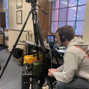 A county commissioners’ meeting was televised May 6 by Lincoln County Television. BILL PEARSON/Boothbay Register LCTV