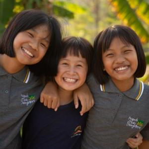 These three young girls are currently being supported at Friends of Thai Daughters’ Sunflower Farm in Mae Chan, Northern Thailand. Courtesy of FTD These three young girls are currently being supported at Friends of Thai Daughters’ Sunflower Farm in Mae Chan, Northern Thailand. Courtesy of FTD