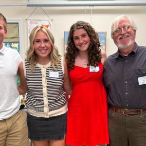 This year's Rotary Scholarship recipients, from left: Chase Mansfield, Megan Burge, Abbie Clark and Mike Thompson. BBH Rotary photo