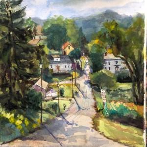 "Bradford Road," a watercolor by Deena Ball, courtesy of MAG