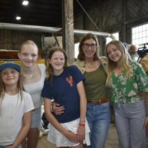 Joanne DiMauro and "her girls" from Boothbay Region Elementary School. LISA KRISTOFF/Boothbay Register 