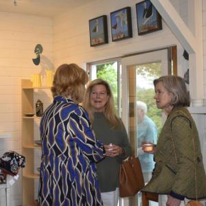 One of several small gatherings at Kerr-Jones Gallery in East Boothbay. LISA KRISTOFF/Boothbay Register