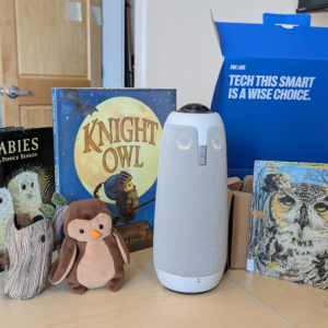 The OWL 3 is a 360-degree camera, microphone, and speaker system. Courtesy of BHML