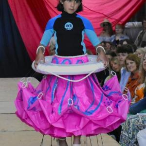 Luisa Flores, 8, octopus-themed outfit snagged her the Best Student Design Award. ISABELLE CURTIS/Boothbay Register