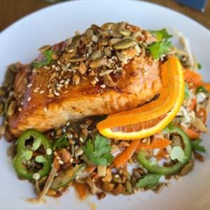 727 Ocean Sunset Salmon Special By New Orleans Chef Ethan Cosby 