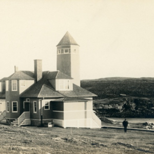 The first station here was built on Damariscove Island in 1897. Courtesy of BRHS