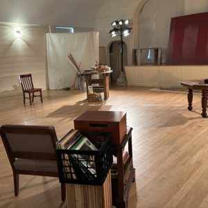 The set for the Tony Award-winning play, "RED," a Boothbay Summer Theater production.  LISA KRISTOFF/Boothbay Register