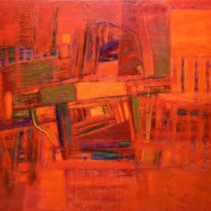 "Art in the Time of Corona" - 2020 - revisited 2025 is one of 20 works in David Estey's solo show at Studio 53 opening Aug. 1. Courtesy of the artist