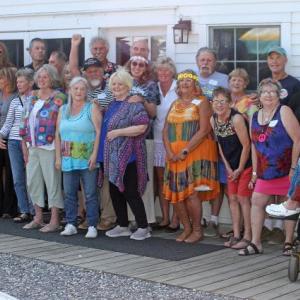 Members of the Boothbay Region High School Class of 1975 at their 50th year reunion at Brady's restaurant on July 26. Steve Edwards photo