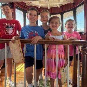 X marks the spot! Kids embrace their inner pirate as they hunt for treasure in downtown Boothbay Harbor. Courtesy of Elaine Jones. 