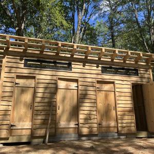 Hearty Roots' privy palace. Riley Stevenson photo Hearty Roots' privy palace. Riley Stevenson photo