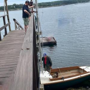 Launching of the Cape dory. Mary Otto photo