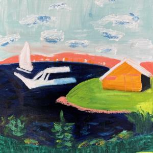 "Orange House, Castine" by Jill Finsen at River Arts of Damariscotta, included in the new show running through Aug. 12. Courtesy of the gallery "Orange House, Castine" by Jill Finsen at River Arts of Damariscotta, included in the new show running through Aug. 12. Courtesy of the gallery