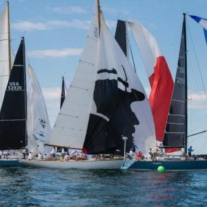 A bevy of boats under sail. Courtesy of BHYC