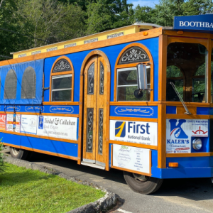 On July 16, the Boothbay Harbor Region Chamber of Commerce will be holding a special "Jail & Bail" fundraiser for maintenance of the trolley. Courtesy photo