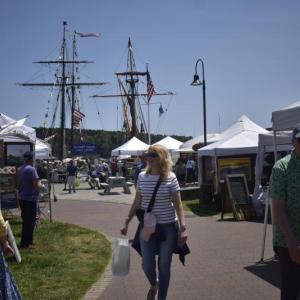 A view of Artists' Alley from Commercial St. during Windjammer Days 2025.  LISA KRISTOFF/Boothbay Register