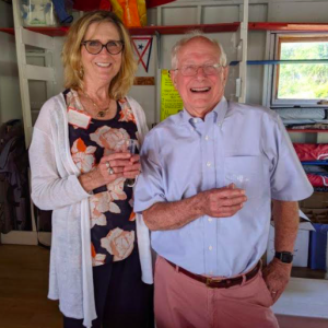 Anne Maurer and Jack Bauman, SYC Wine Tasting hosts. Courtesy photo