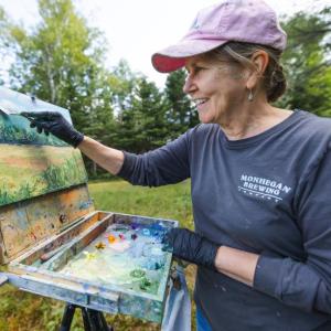 Artist Nora West was recently awarded a Plein Air: Maine Observed Awards for "Mountain Magic."