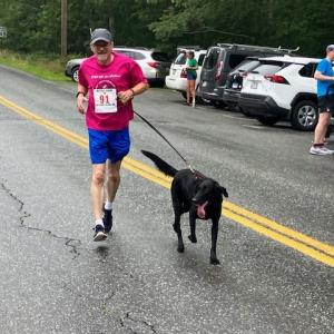2024's First Place dog in the Westport Island Shore Run. Courtesy of Rob Whitney