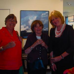 From left: Carol Jessen, Helen St. Clair and Dinny Kerr at Gleason Fine Art. Courtesy of Andrew Gleason