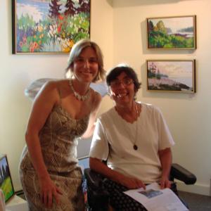 Jewelry artist Chrstine Peters, left, and her mom, the colorful artist, Andrea Peters. Courtesy of Andrew Gleason
