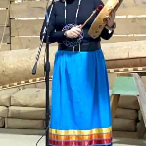 Wabanaki singer/drummer Lauren Stevens. Courtesy of SBC