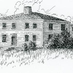 A sketch of the Leach House. Courtesy of BRHS