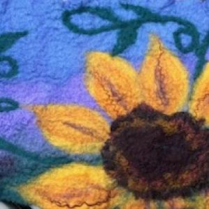 "Sunflower" by Maine fiber artist Laura McNelly. Courtesy of the artist