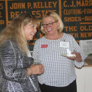 Sarah Morley, left, and Holly Stover share a laugh. STEVE EDWARDS/Boothbay Register
