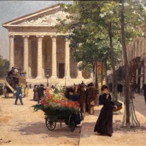 Victor Gilbert "Rue Royal, Paris," oil on panel, 15" x 18 1/8". Courtesy of the gallery