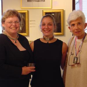 Marty Gleason, Christine Peters and the artist, Sipora. Courtesy of Andrew Gleason